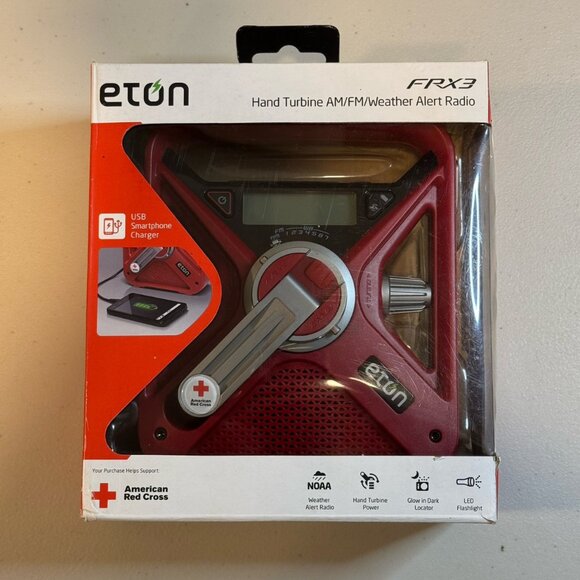 Eton FRX3 Hand Turbine AM/FM Weather Alert Radio Phone Charger Flashlight Hiking - Picture 1 of 10